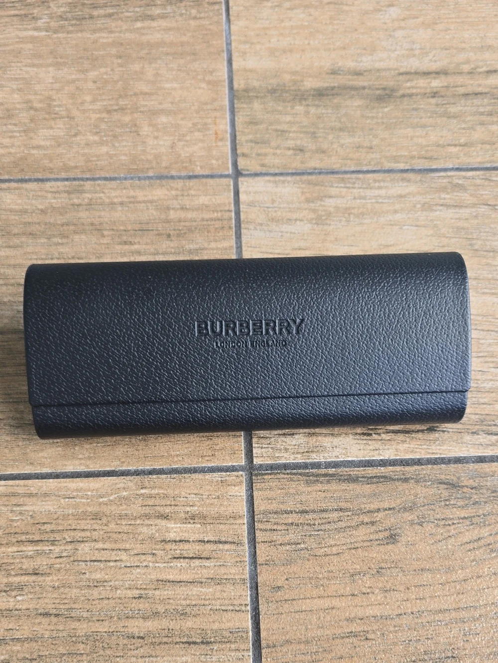 Burberry Black Pebble-Textured Eyewear Case